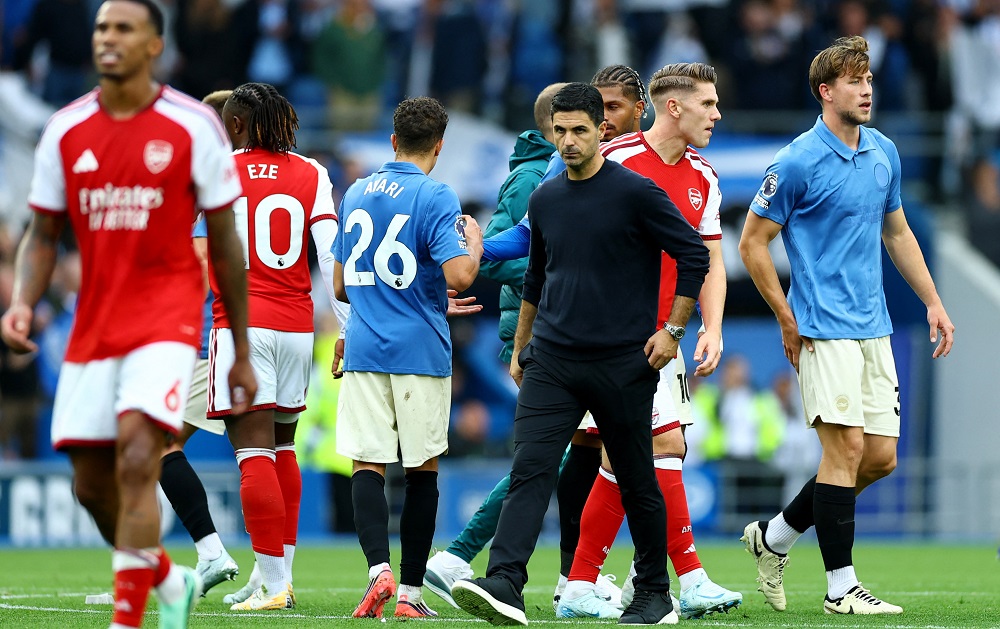 Arsenal sofre derrota contundente frente ao Brighton na Premier League