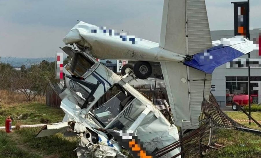 Acidente aéreo em Midrand: duas pessoas feridas na queda de avião leve